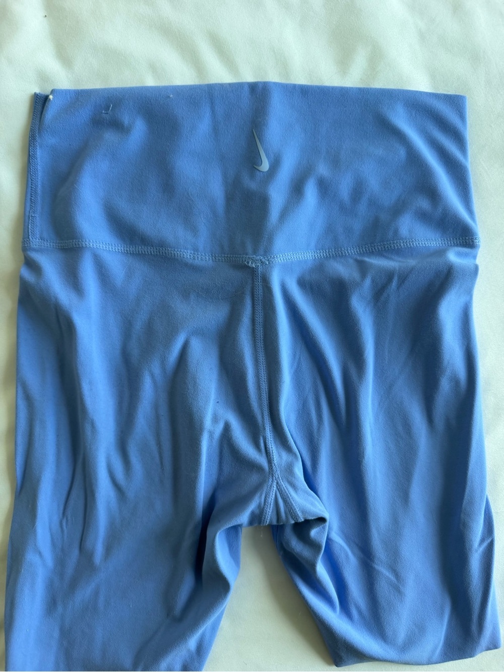 Nike Yoga High-Waist Light Blue Workout Shorts